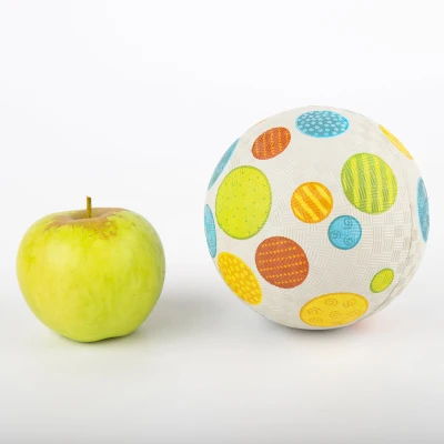 SIGIKID Piłka dla dzieci kauczukowa szara w kółka 12 cm | Pan Piksel