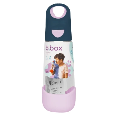 B.BOX Butelka na wodę tritanowa ze słomką 600ml Indigo Rose | Pan Piksel