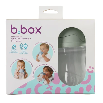 B.BOX Kubek 3w1 zestaw 240 ml Sage | Pan Piksel