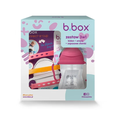 Zestaw bidon ze słomką 240 ml b.box | Pan Piksel