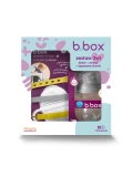 B.BOX Zestaw na start 3w1 bidon ze słomką 240 ml szary + smycz Lemon Sherbet + zapasowe słomki | Pan Piksel