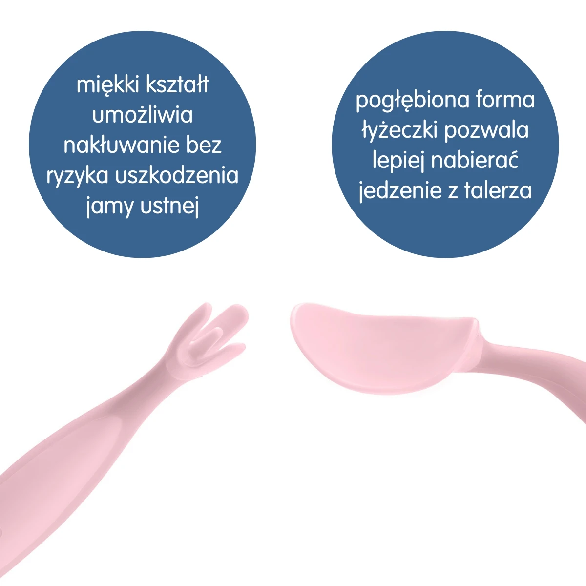 B.BOX Pierwsze sztućce BLW dla niemowląt Blush | Pan Piksel