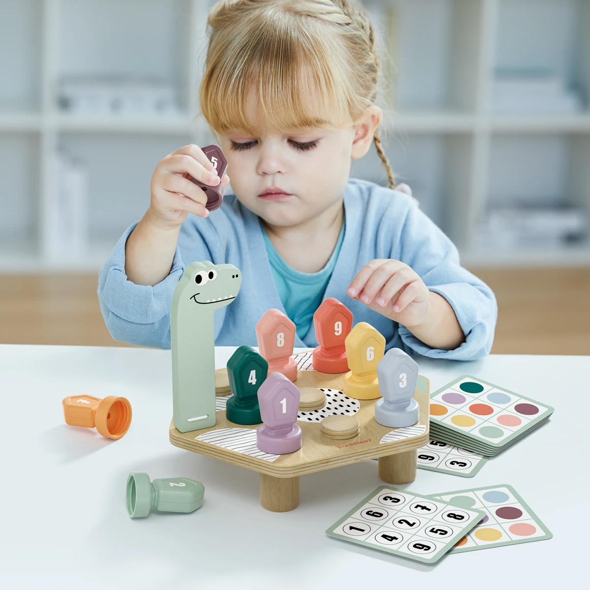 TOPBRIGHT Gra do nauki kolorów i liczb Dino 36m+ | Pan Piksel