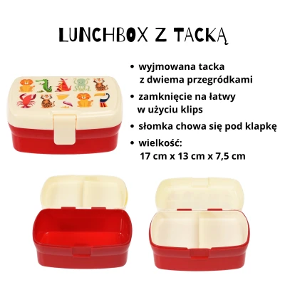 REX LONDON Zestaw śniadaniowy lunchbox i bidon Zwierzęta | Pan Piksel