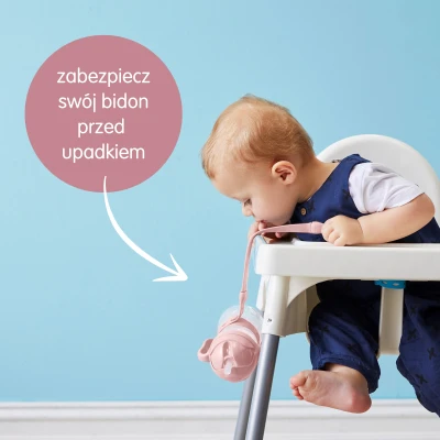 B.BOX Zestaw na start 3w1 bidon ze słomką 240 ml borówkowy+ smycz Ocean Breeze + zapasowe słomki | Pan Piksel