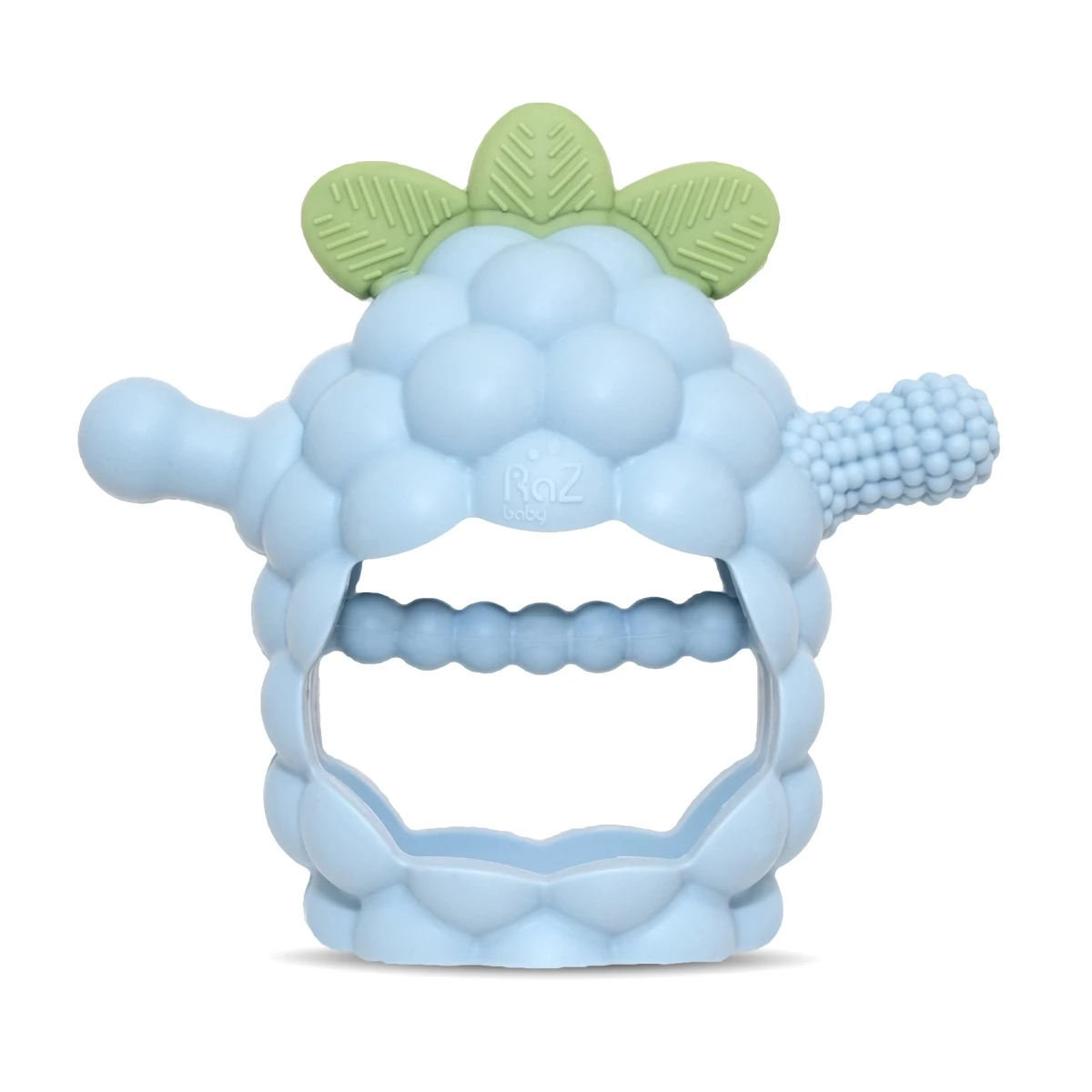 RAZBABY Gryzak silikonowy Razberry Grip błękitny | Pan Piksel