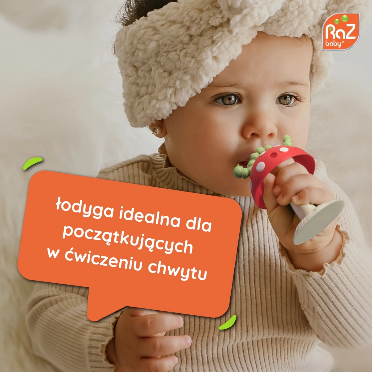 RAZBABY Gryzak Chompy z przyssawką różowy | Pan Piksel