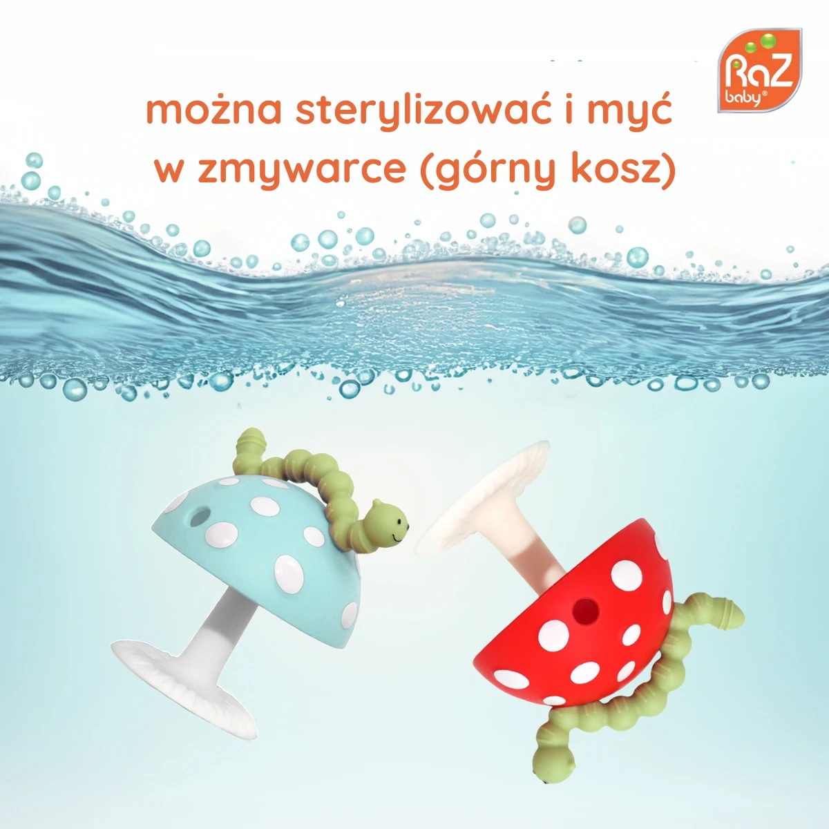 RAZBABY Gryzak Chompy z przyssawką różowy | Pan Piksel