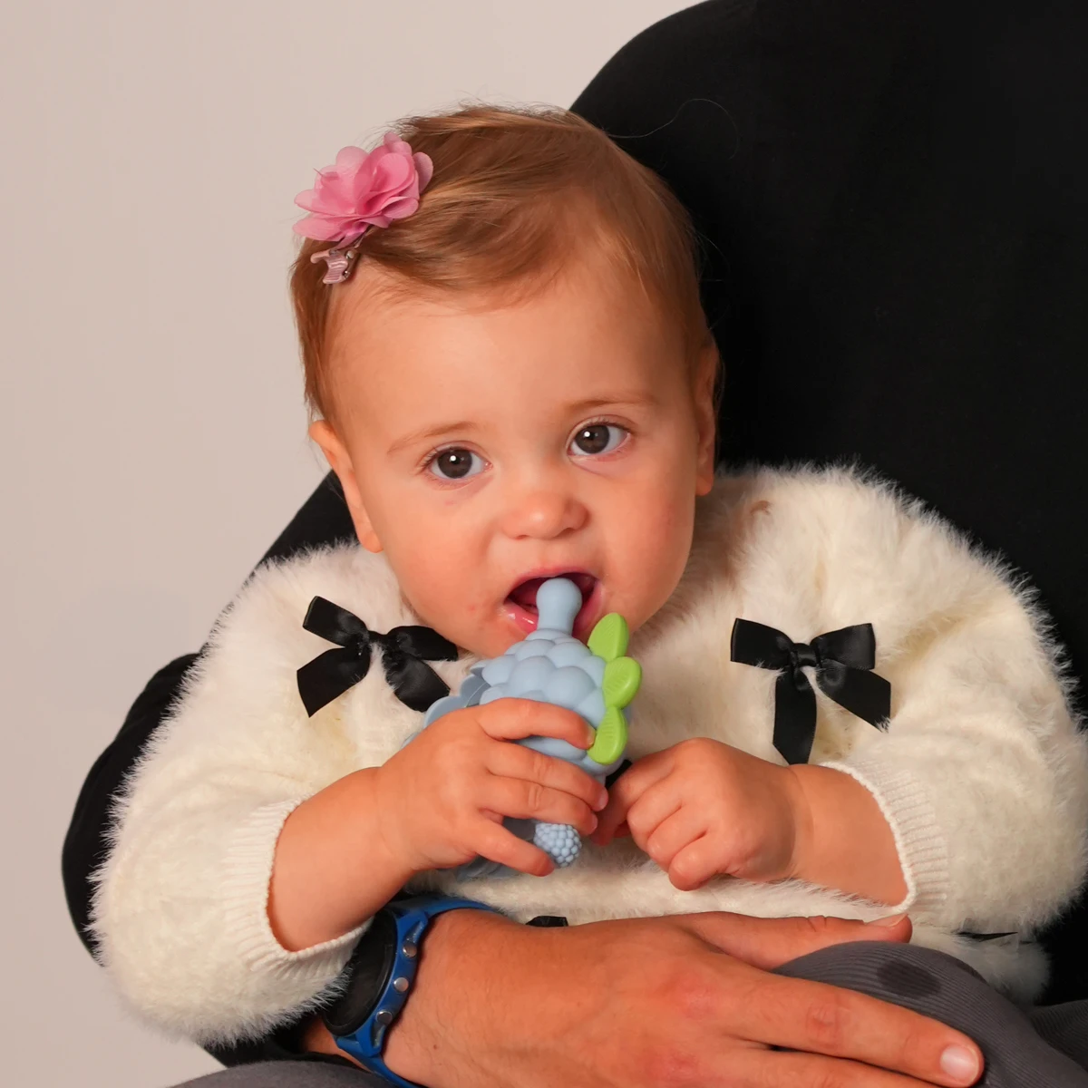 RAZBABY Gryzak silikonowy Razberry Grip błękitny | Pan Piksel