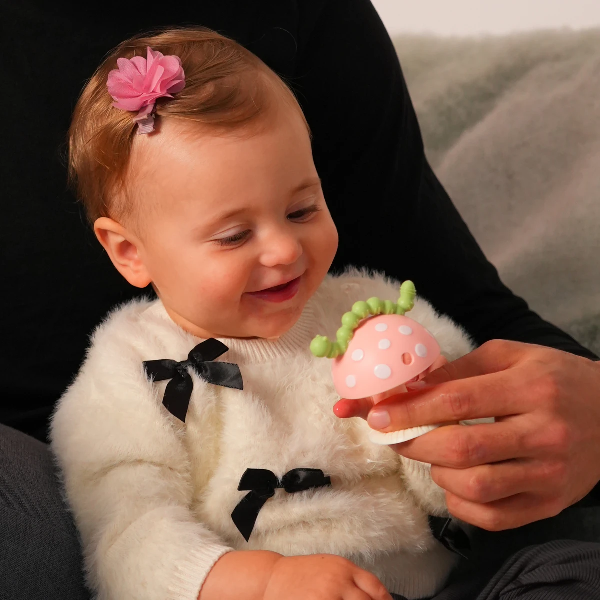 RAZBABY Gryzak Chompy z przyssawką różowy | Pan Piksel