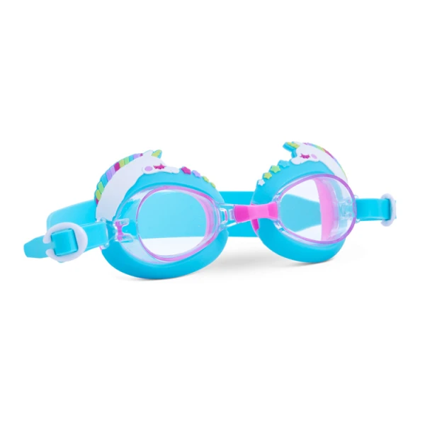 AQUA2UDE Okulary do pływania dla dzieci Uroczy jednorożec turkus 3+ | Pan Piksel