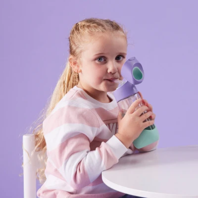 B.BOX Zestaw Mini Lunchbox + Butelka tritanowa ze słomką 450 ml Lilac Pop | Pan Piksel