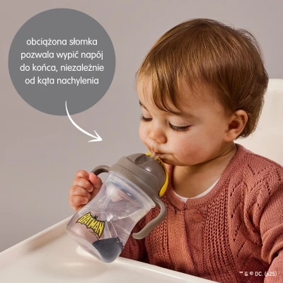 B.BOX Batman by Bidon ze słomką 240 ml | Pan Piksel