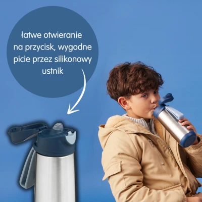 B.BOX Butelka termiczna z ustnikiem sportowym 500 ml Midnight | Pan Piksel