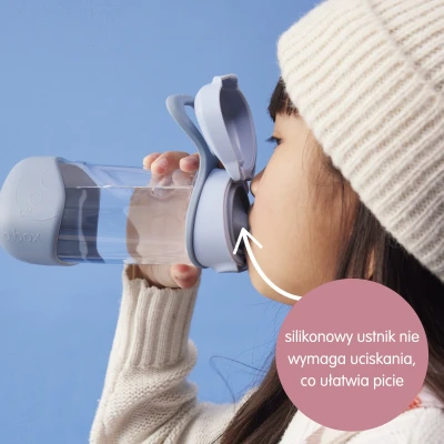 B.BOX Zestaw Sportowa butelka tritanowa 450 ml + Mini Lunchbox Lilac Pop | Pan Piksel