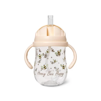 VANILLA COPENHAGEN Kubek do picia ze słomką Tritan 300 ml Honeybee 6m | Pan Piksel