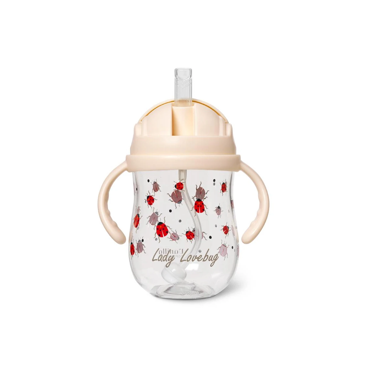 VANILLA COPENHAGEN Kubek do picia ze słomką Tritan 300 ml Ladybug 6 m | Pan Piksel