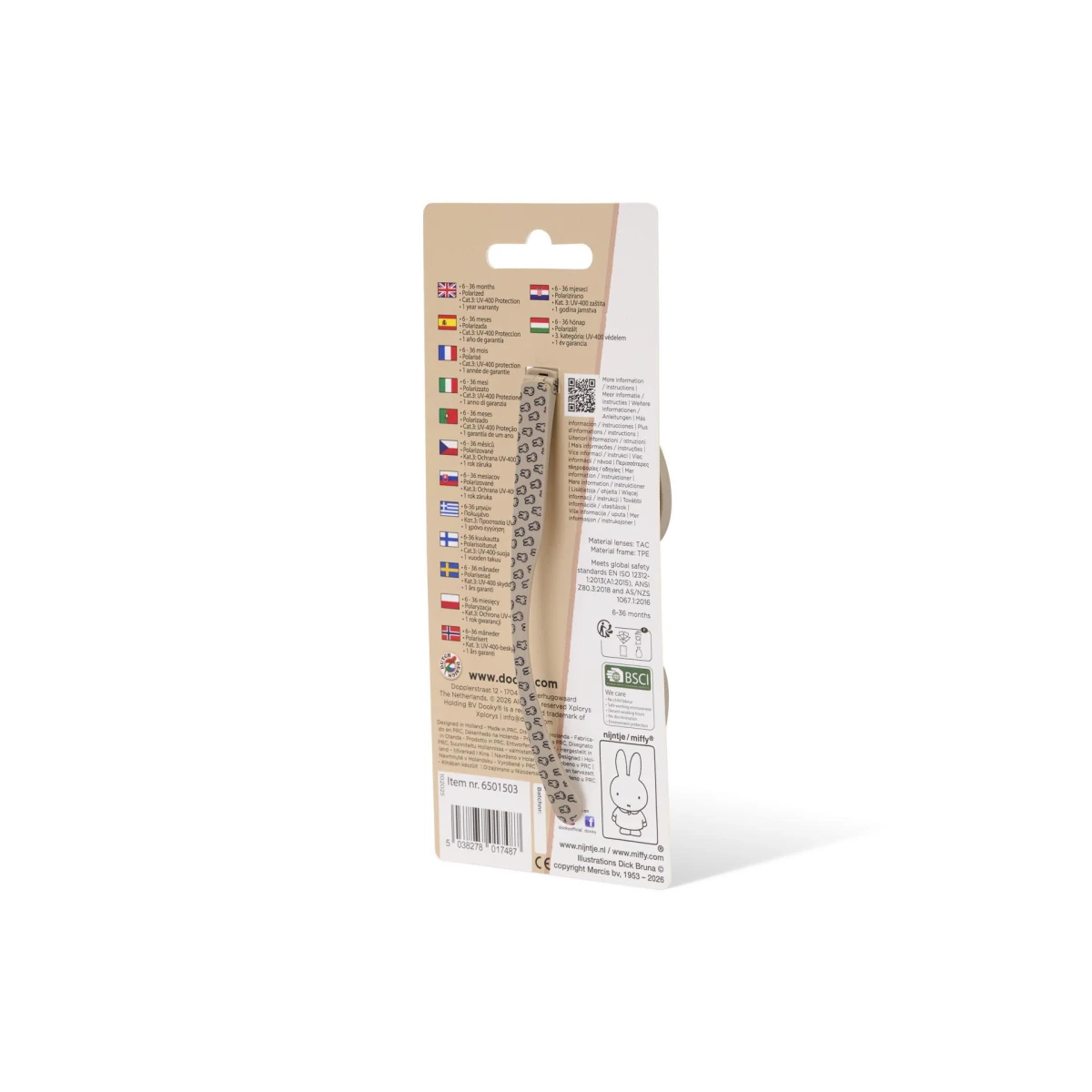 DOOKY Okulary przeciwsłoneczne Miffy taupe 6-36 m | Pan Piksel