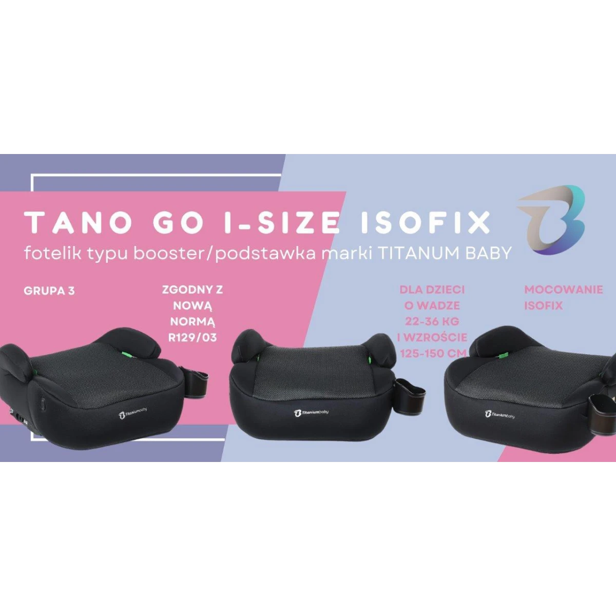 TITANIUM BABY BV Fotelik samochod. TANO I-size Titanium Baby Isofix | Pan Piksel