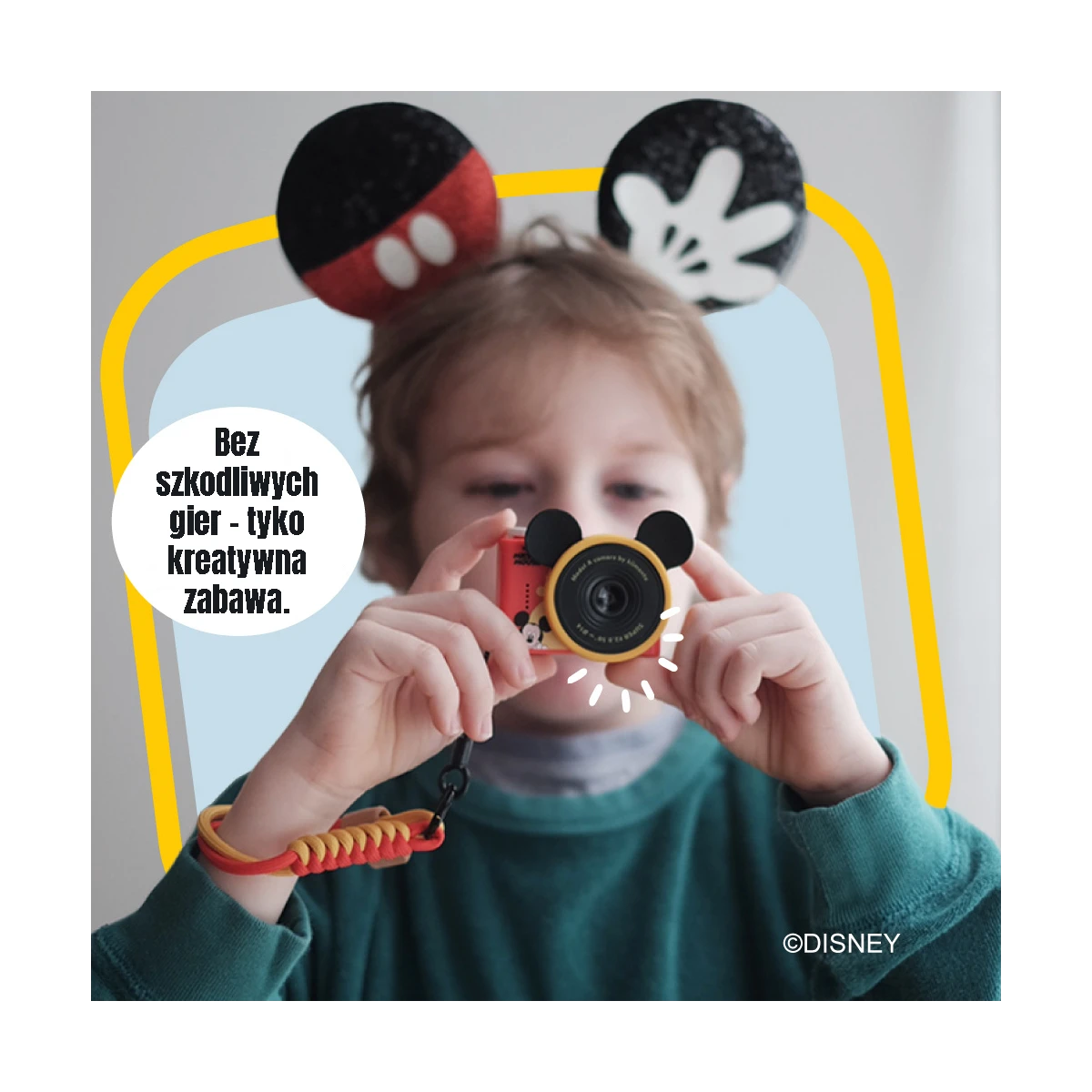 Aparat Cyfrowy Mini dla Dzieci. Myszka Miki - Mickey Mouse. Disney Kiimento | Pan Piksel