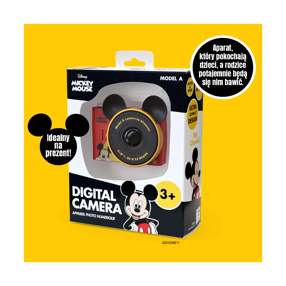 Aparat Cyfrowy Mini dla Dzieci. Myszka Miki - Mickey Mouse. Disney Kiimento | Pan Piksel