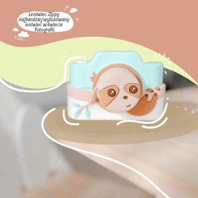 Kiimento. Aparat dla Dzieci z Dotykowym Ekranem. Leniwiec Zippy | Pan Piksel