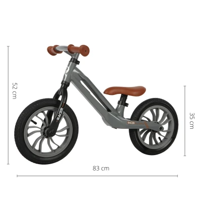 Qplay Rowerek Biegowy Racer Grey | Pan Piksel