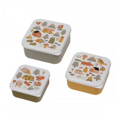 MAISON PETIT JOUR Lunch Box 3 szt/kpl Przygoda! | Pan Piksel