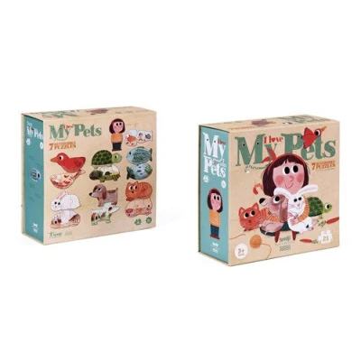 LONDJI Puzzle dla dzieci Kocham Moje Zwierzątka | Pan Piksel