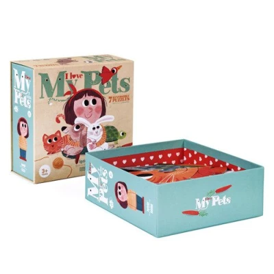 LONDJI Puzzle dla dzieci Kocham Moje Zwierzątka | Pan Piksel