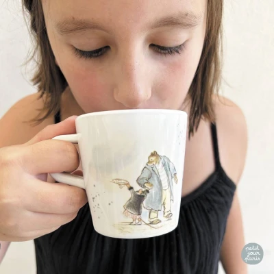 PETIT JOUR PARIS Kubek z jednym uchem do picia dla dziecka Ernest i Celestyna | Pan Piksel