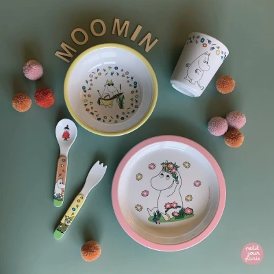 PETIT JOUR PARIS Miseczka dla dzieci z melaminy Muminki | Pan Piksel