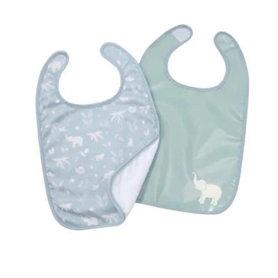 BABY TO LOVE Zest. 2 śliniaków tropikalna zieleń | Pan Piksel