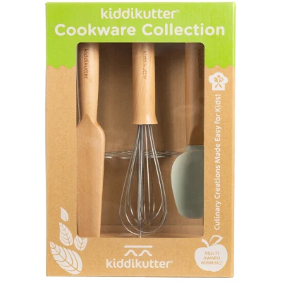 KiddiKutter Zestaw kuchenny dla dzieci 4 el. łopatka trzepaczka szpatułka tłuczek | Pan Piksel