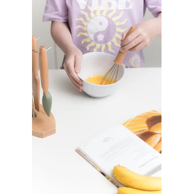 KiddiKutter Zestaw kuchenny dla dzieci 4 el. łopatka trzepaczka szpatułka tłuczek | Pan Piksel