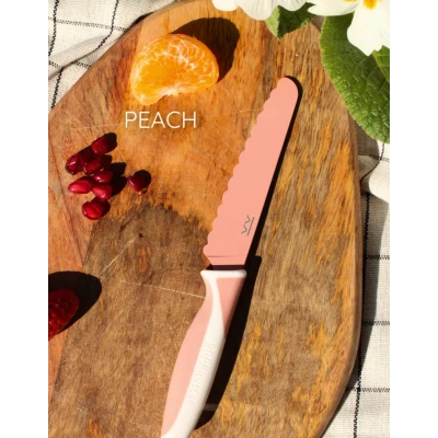 KiddiKutter Bezpieczny nóż do nauki krojenia dla dzieci PEACH lekki | Pan Piksel