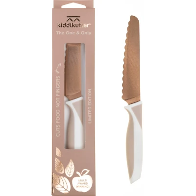 KiddiKutter Bezpieczny nóż do nauki krojenia dla dzieci ROSE GOLD limited lekki | Pan Piksel