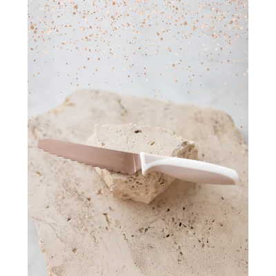 KiddiKutter Bezpieczny nóż do nauki krojenia dla dzieci ROSE GOLD limited lekki | Pan Piksel