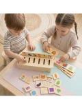 Drewniany Sorter Sensoryczny Łączenie Dźwięków Masterkidz Montessori | Pan Piksel