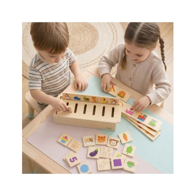 Drewniany Sorter Sensoryczny Łączenie Dźwięków Masterkidz Montessori | Pan Piksel