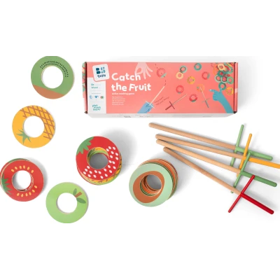 BS Toys Drewniana gra zręcznościowa Łap owoce | Pan Piksel