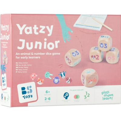 BS Toys Gra w Kości Drewniana Yatzy Zwierzątka Dzieci 6+ 2-6 Graczy Familijna | Pan Piksel
