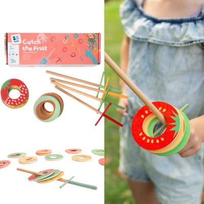 BS Toys Drewniana gra zręcznościowa Łap owoce | Pan Piksel