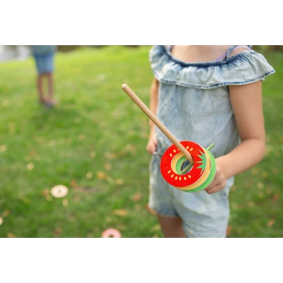 BS Toys Drewniana gra zręcznościowa Łap owoce | Pan Piksel
