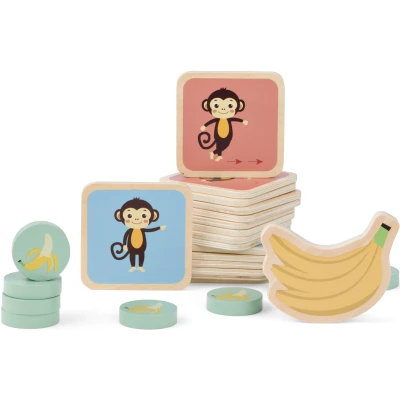 BS Toys Gra ruchowa Śledź Małpkę – zabawka edukacyjna drewniana 3+ tor zadań trasa aktywności | Pan Piksel