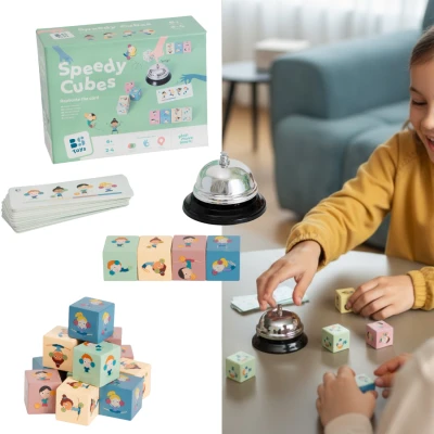 BS Toys Gra dla dzieci Dopasuj kostki gra z dzwonkiem 6+ | Pan Piksel