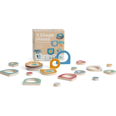 BS Toys Gra Memory 3 kształty dopasuj wzór gra logiczna 5+ | Pan Piksel