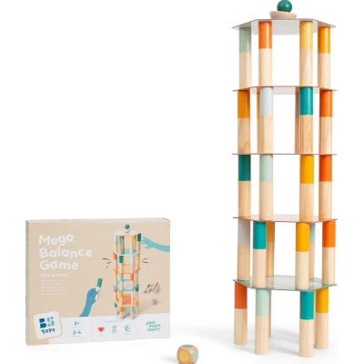 BS Toys Mega Wieża Balansowa z kostką gra zręcznościowa równoważna 5+ | Pan Piksel