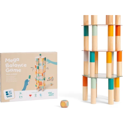 BS Toys Mega Wieża Balansowa z kostką gra zręcznościowa równoważna 5+ | Pan Piksel