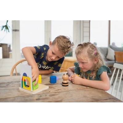 BS Toys Łamigłówka 3D PANDA drewniana gra edukacyjna ćwiczenie wyobraźni przestrzennej 6+ | Pan Piksel